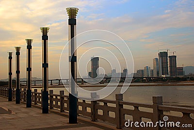 The riverside scenery Stock Photo